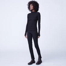 Heather Rib Turtleneck | Women | Black