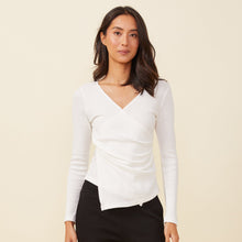 Rib Wrap Long Sleeve | Women | Natural