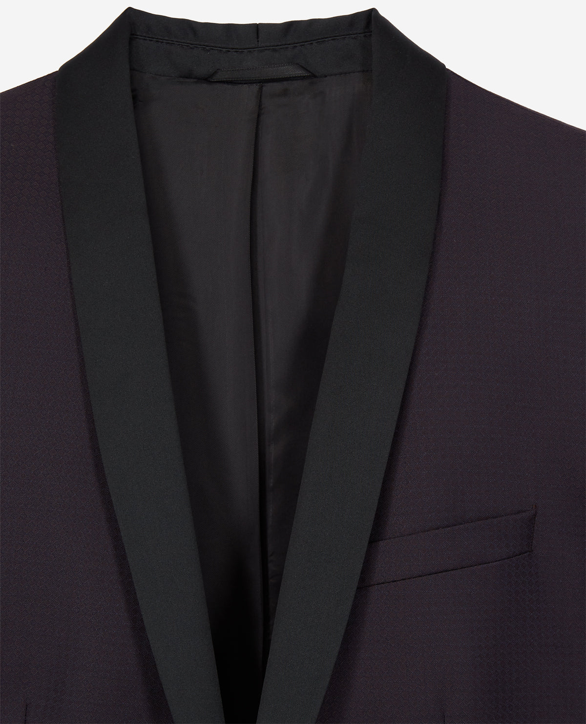 Wool Suit Jacket With Diamond Micro Motif | Men | Burgundy