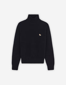 Womens | Baby Fox Patch Boxy Turtleneck Pullover | Navy
