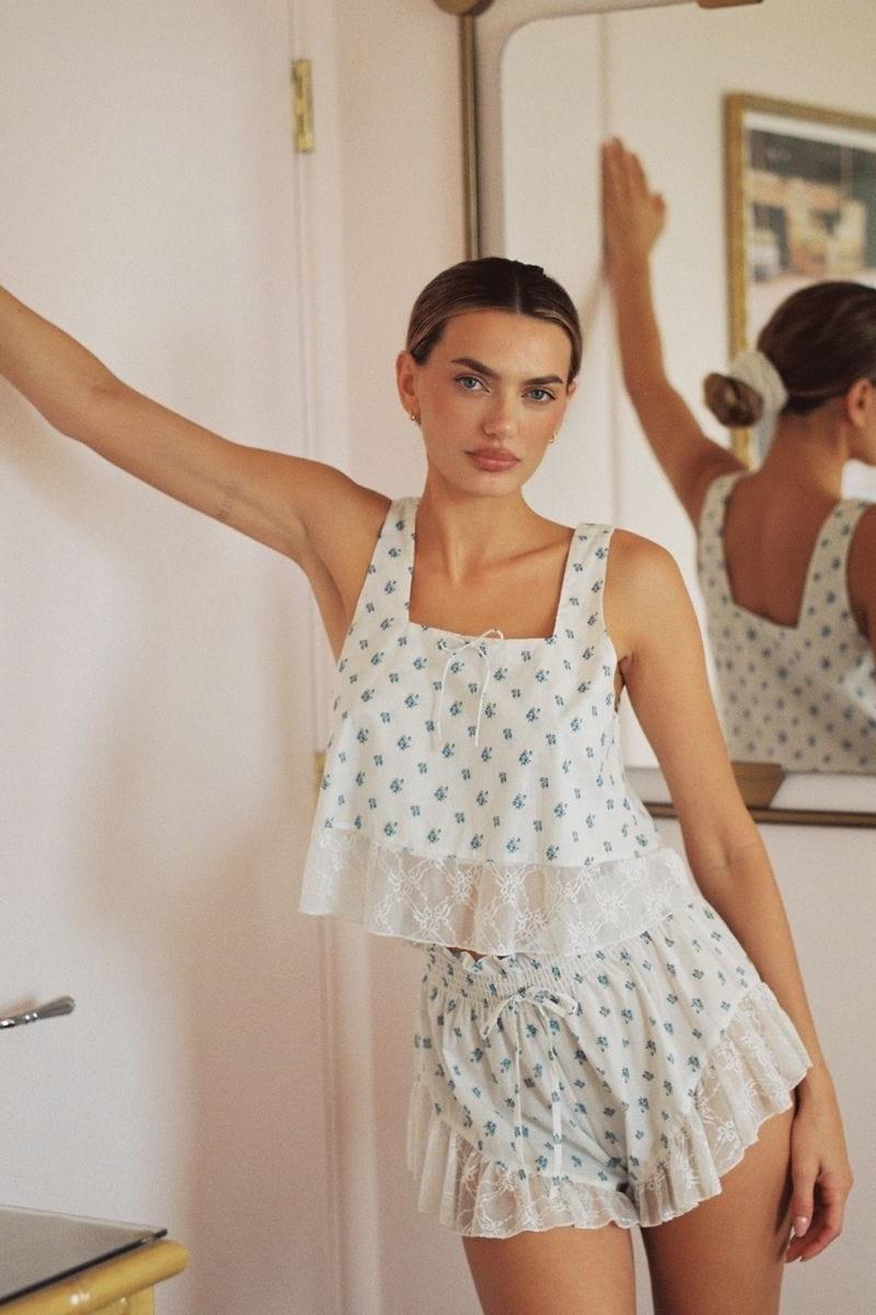 Square Neck Crop Top | Heidi Floral