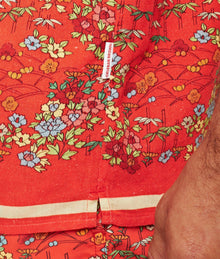 Hibbert Linen Solo Fantasy Capri Collar Shirt | Vermillion