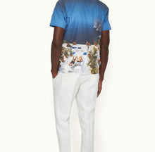 Hibbert Photographic Print Classic Fit Capri Collar Cotton Shirt | Terrace