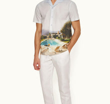Hibbert Photographic Print Classic Fit Capri Collar Shirt | Kaufmann Cocktail