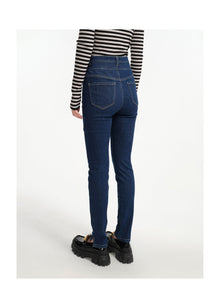 High-waisted Springy Pants | Blue