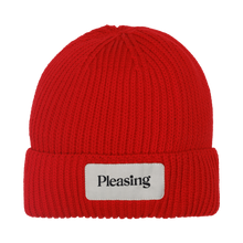 The Pleasing Striped Beanie | Red