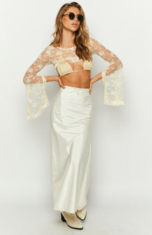 Hypnotised Lace Shrug and Top Set | Cream