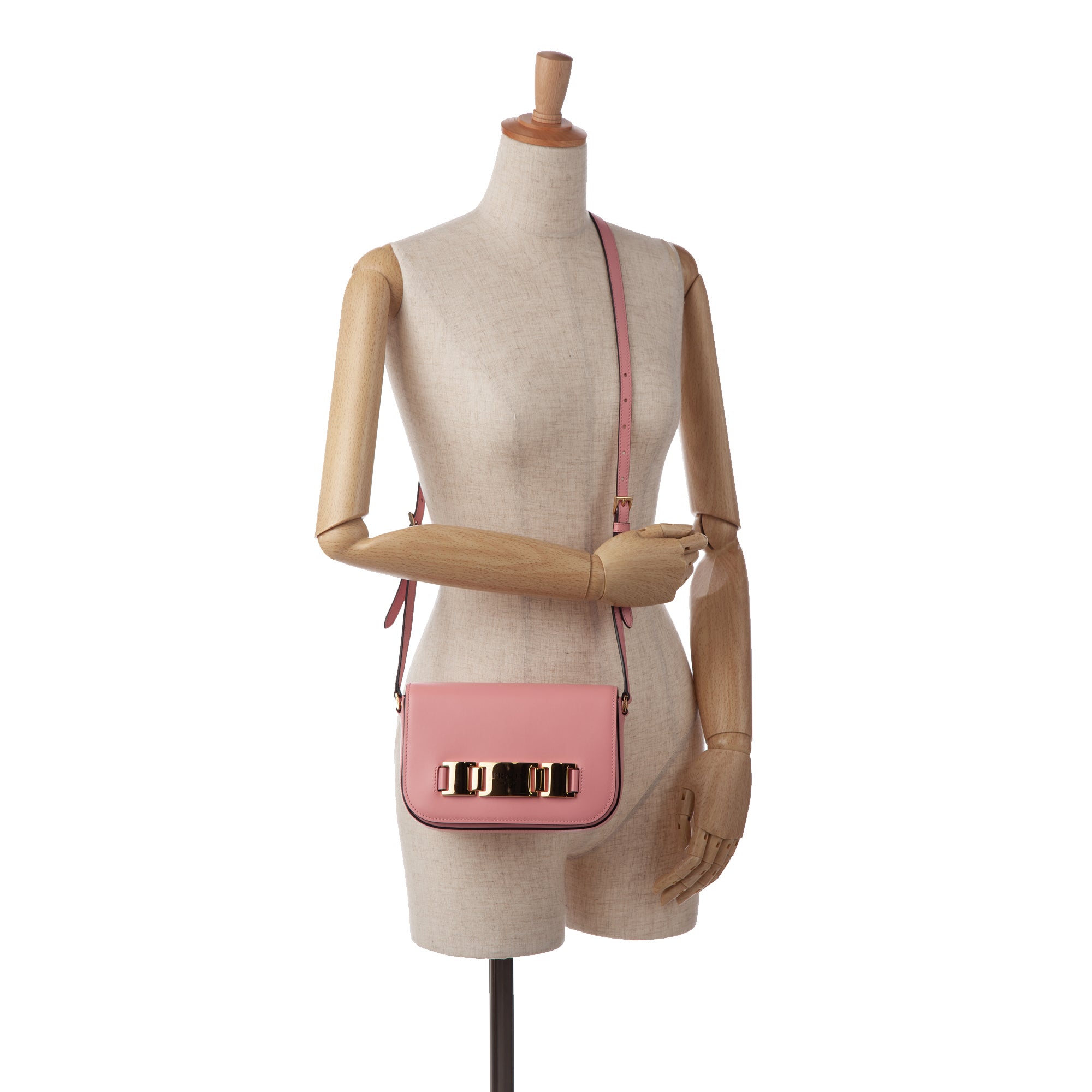 Prada Pre-Owned Glace Calf Etiquette Crossbody | Women | Pink