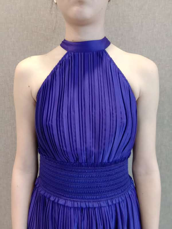 Cassi Halterneck Sleeveless Short Dress | Purple