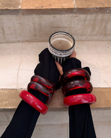 The Formentera Bangle Set | Red
