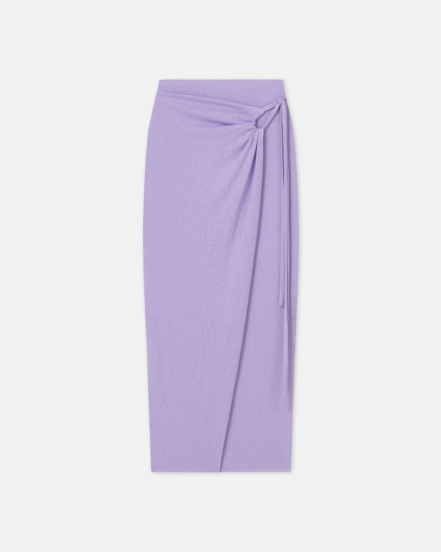 Womens | Inaya Mesh-Jersey Wrap Midi Skirt | Lavender