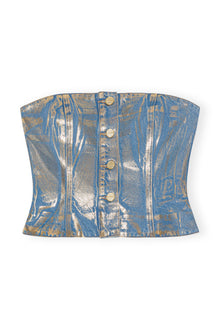 Gold Denim Top | Gold