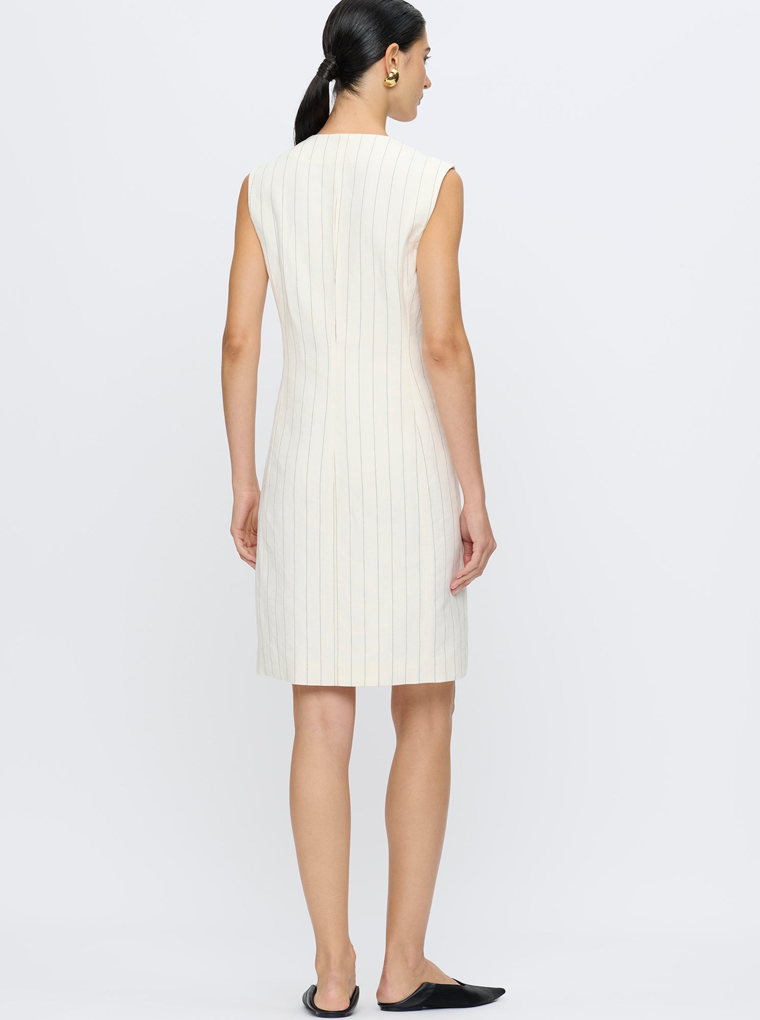 Jamily Vest Dress | Ivory/Black