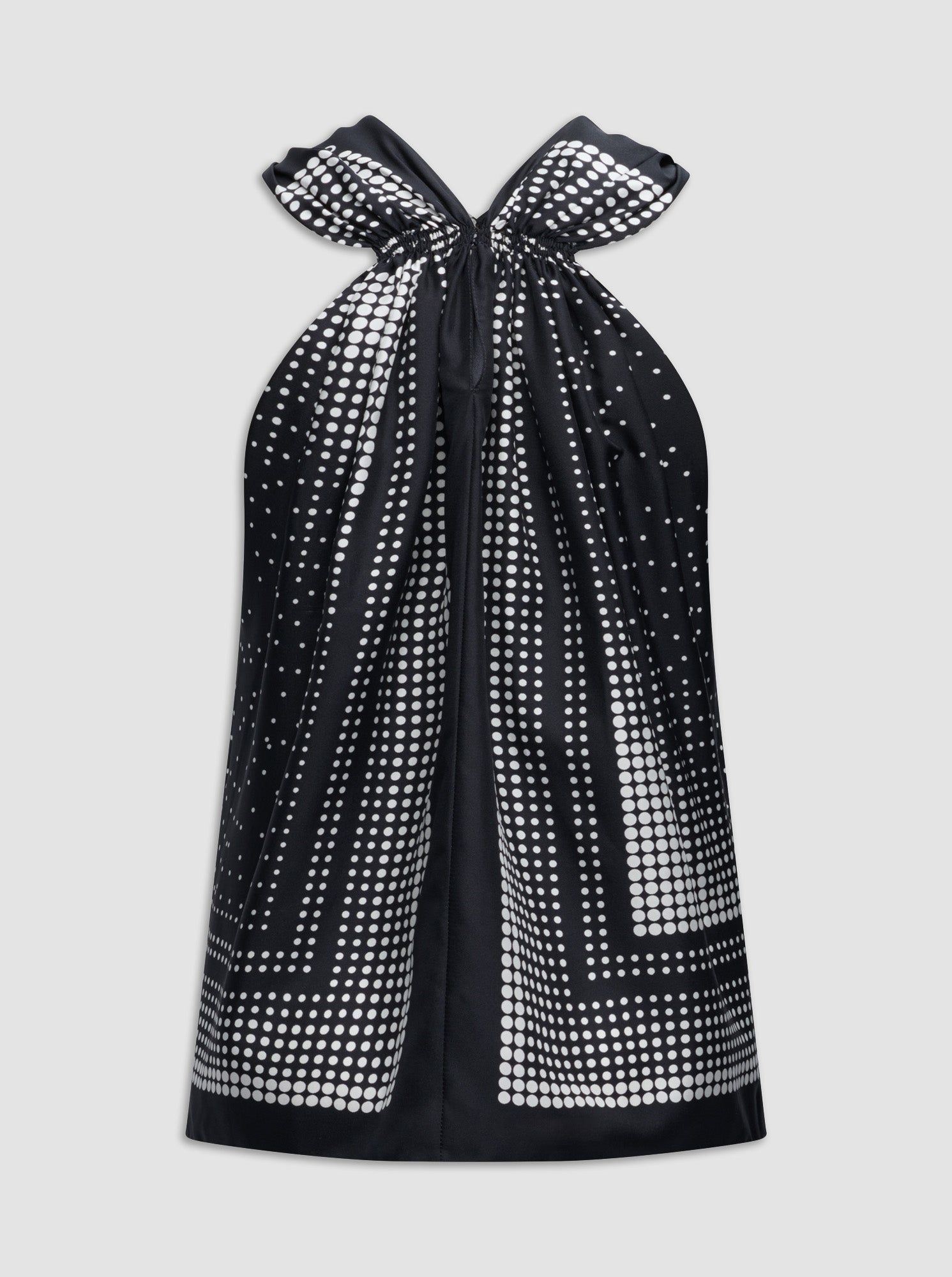 Jaranda Halter Scarf Top | Black/White
