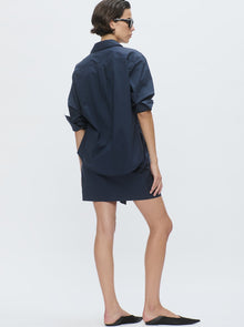 Jaxina Wrap Shirt Dress | Navy