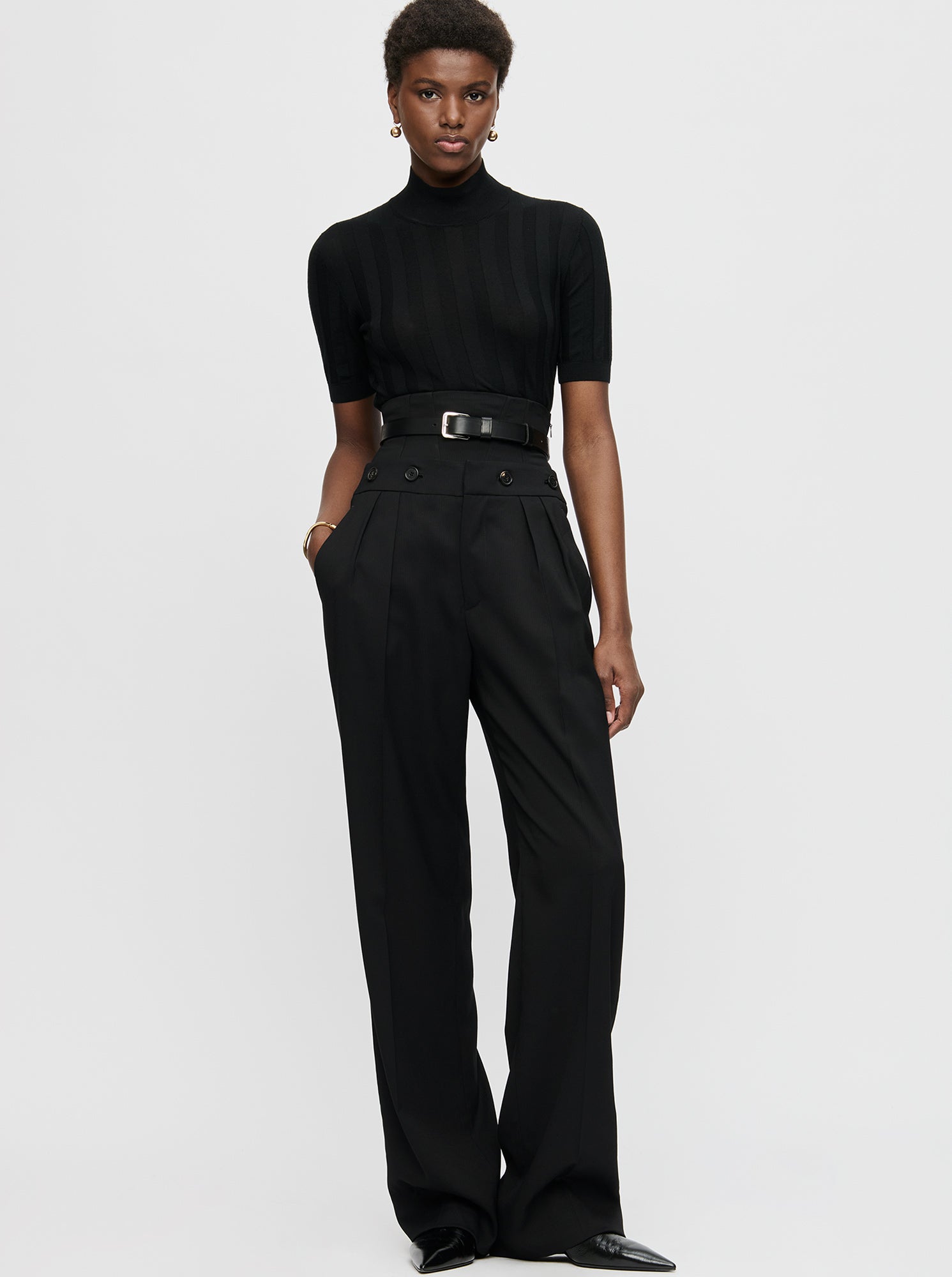 Juno Corset Waist Pant | Black