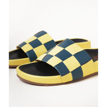 Jaquie Woven Flat Slide Sandal | Checker Butter