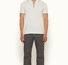 Jarrett Classic Fit Contrast Tipping Zip Placket Polo Shirt | Cloud