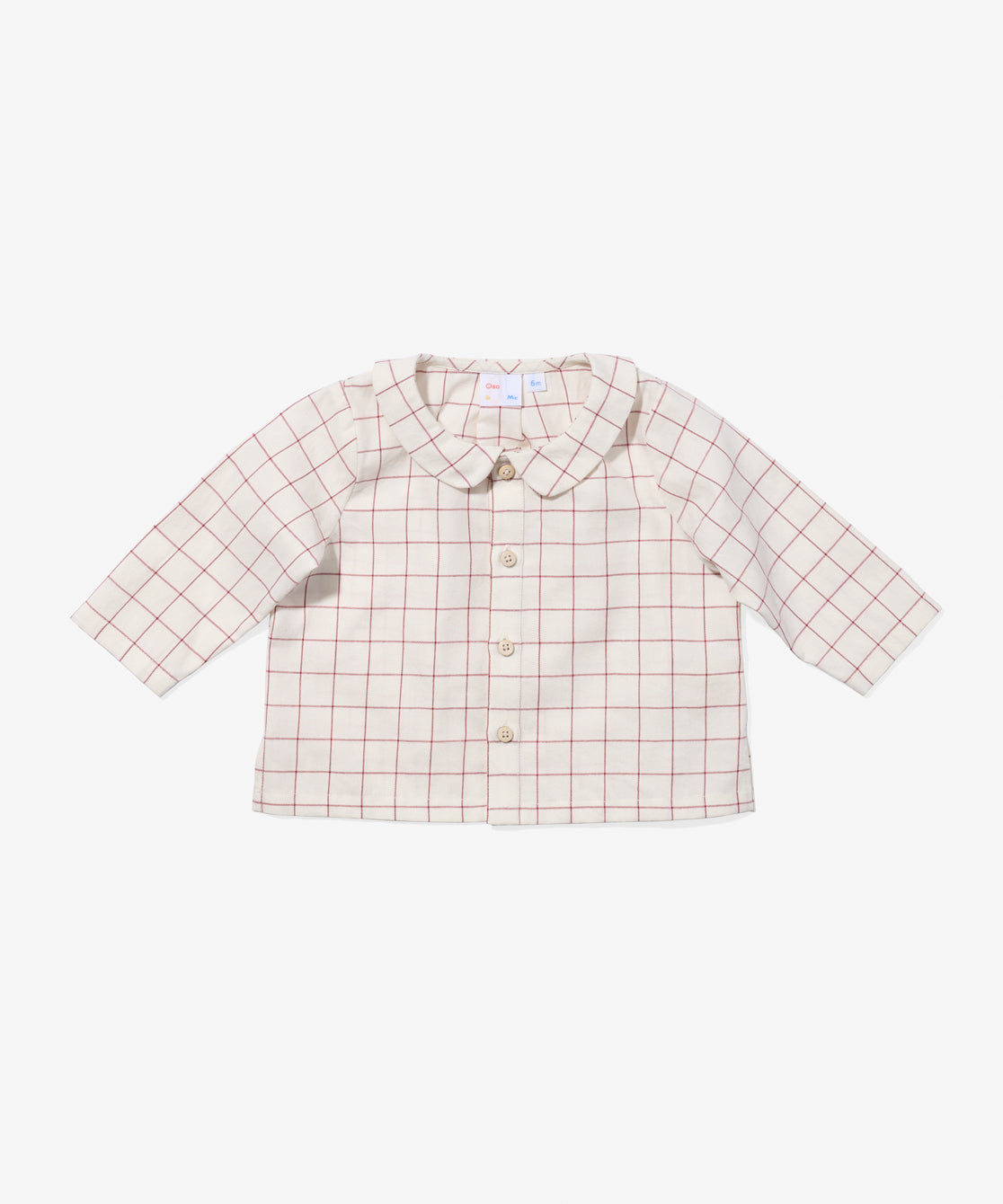 Boys | Jefferson Baby Shirt | Red/Neutral