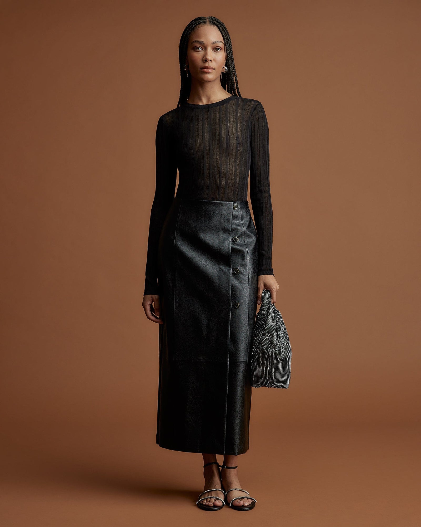 Dido | Joon Semi-Sheer Ribbed Sweater in Size Small