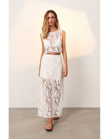 Juli Long Skirt | Off White