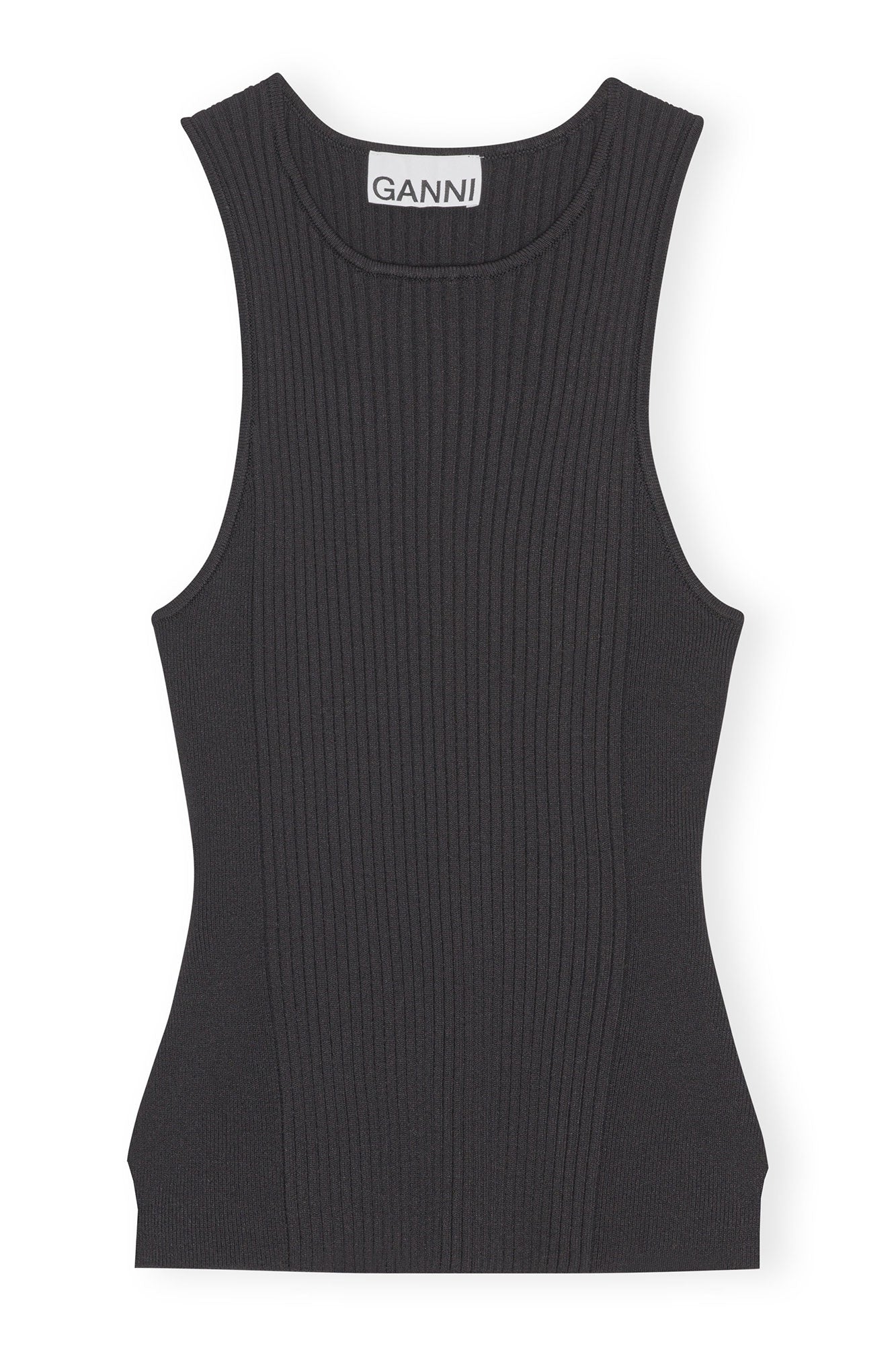Melange Sleeveless Top | Black