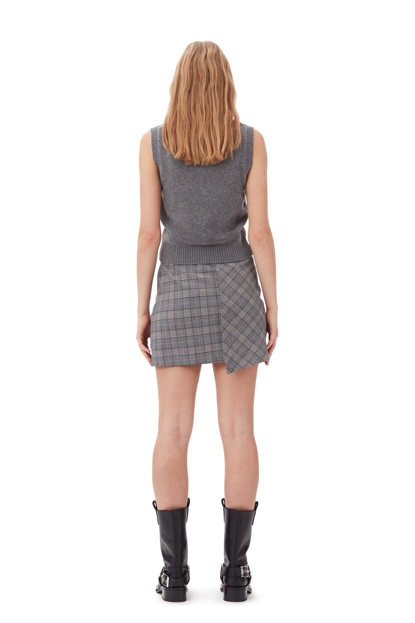 Graphic Wool Vest | Frost Gray