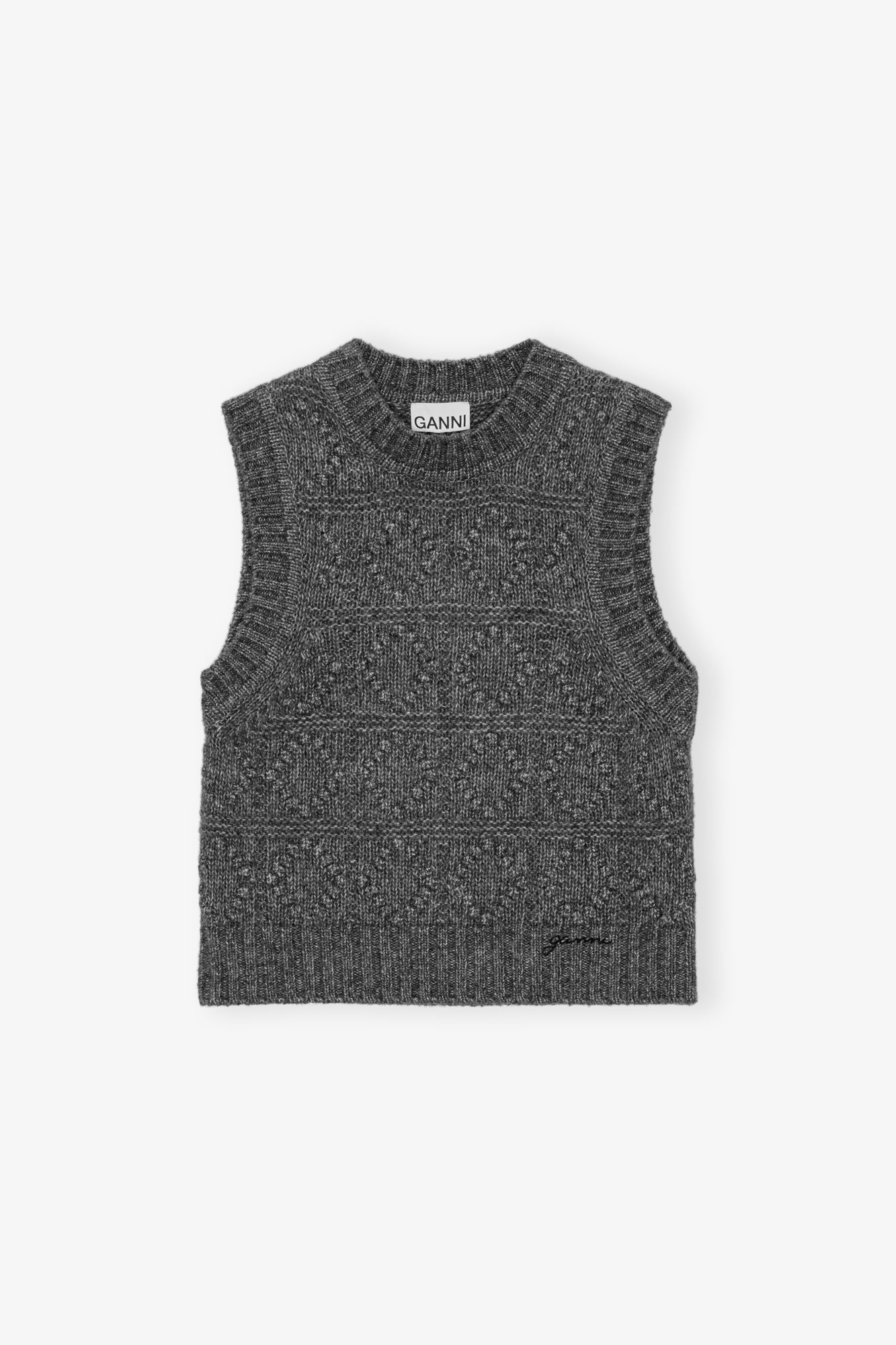 Wool Cotton Bubble Vest | Phantom