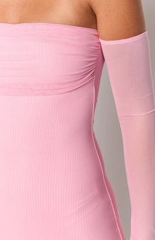 Kaliana Off The Shoulder Mini Dress | Pink
