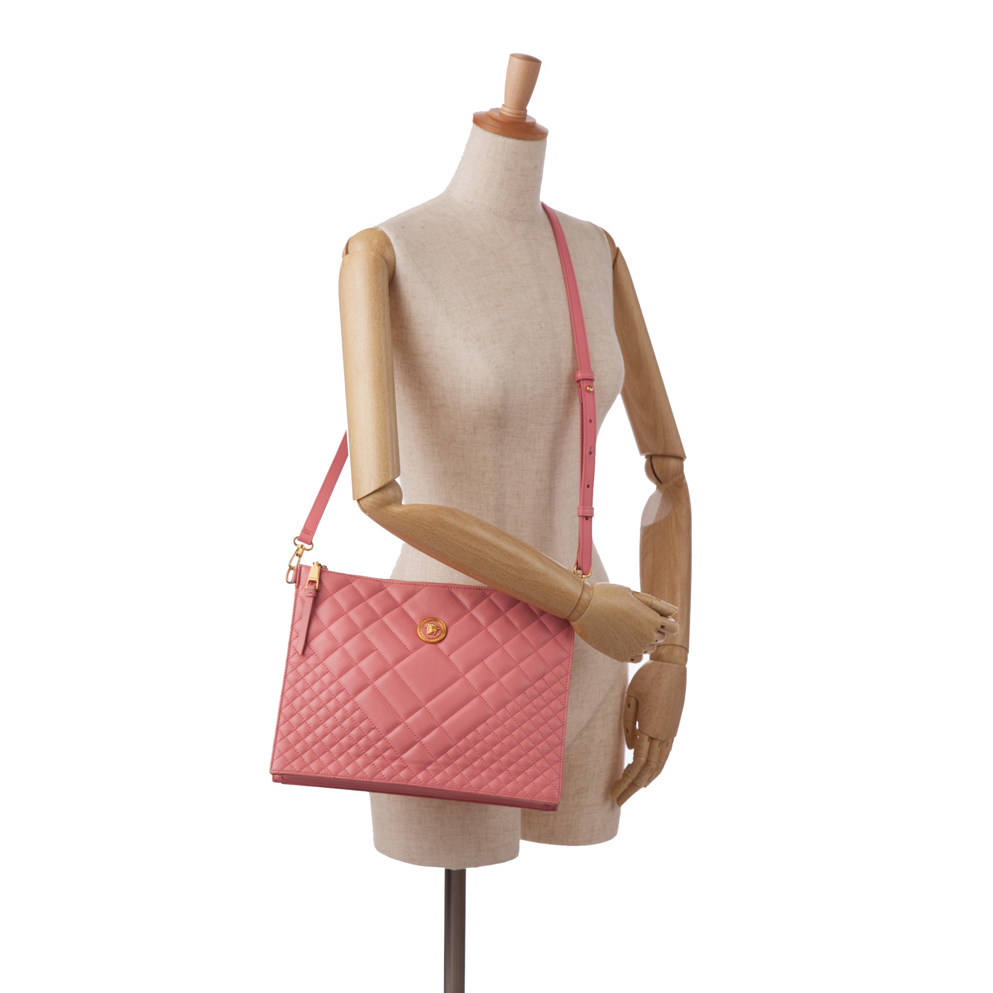 Versace Pre-Owned Quilted Medusa Crossbody | Women | Pink