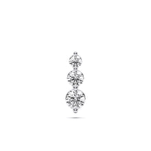 Womens | Graduating Pendant Necklace | 14K White Gold | 3 CTW Round Cut Lab Grown Diamond | F-SI
