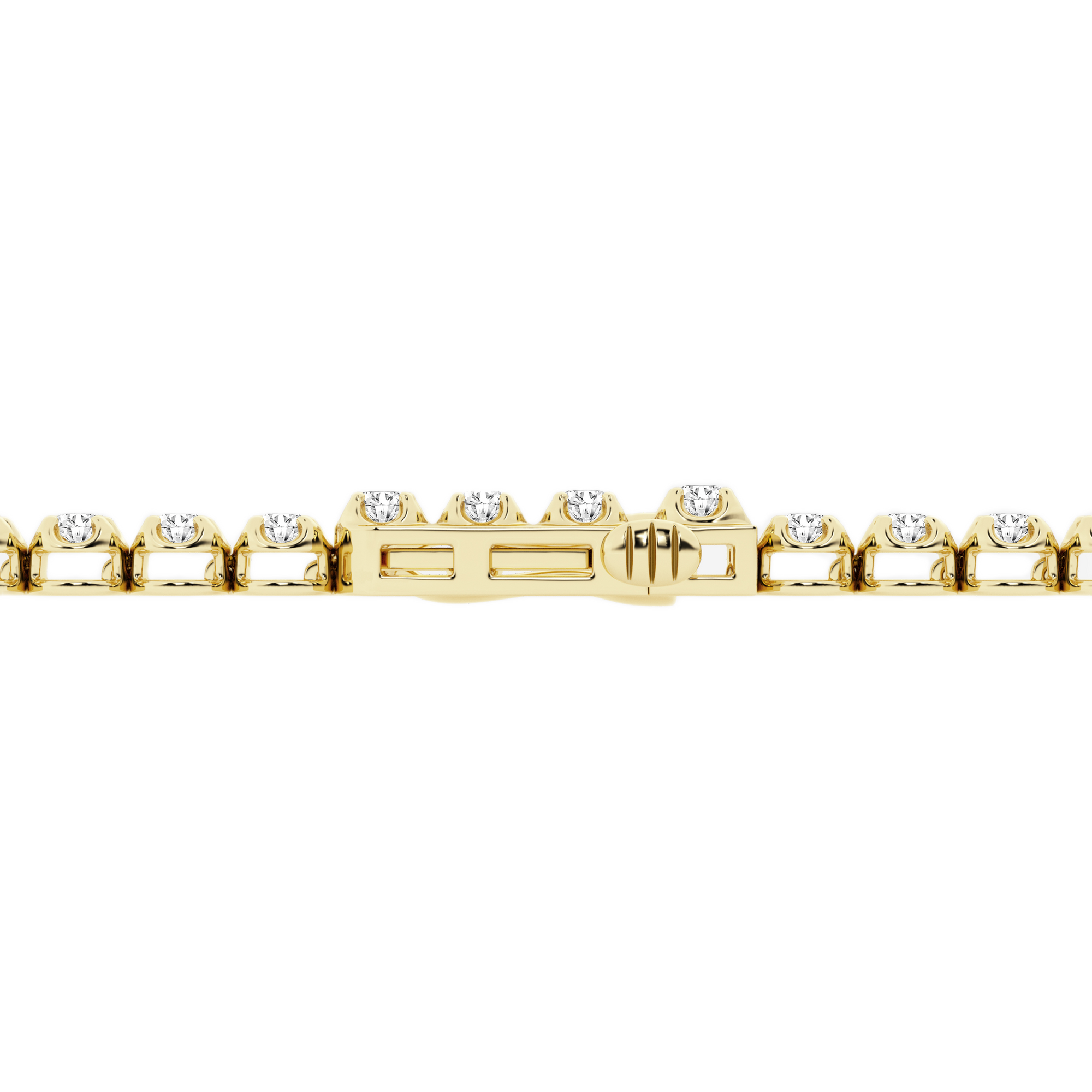 Womens | Tennis Bracelet - II | 14K Yellow Gold | 3 CTW Round Cut Lab Grown Diamond | F-VS2