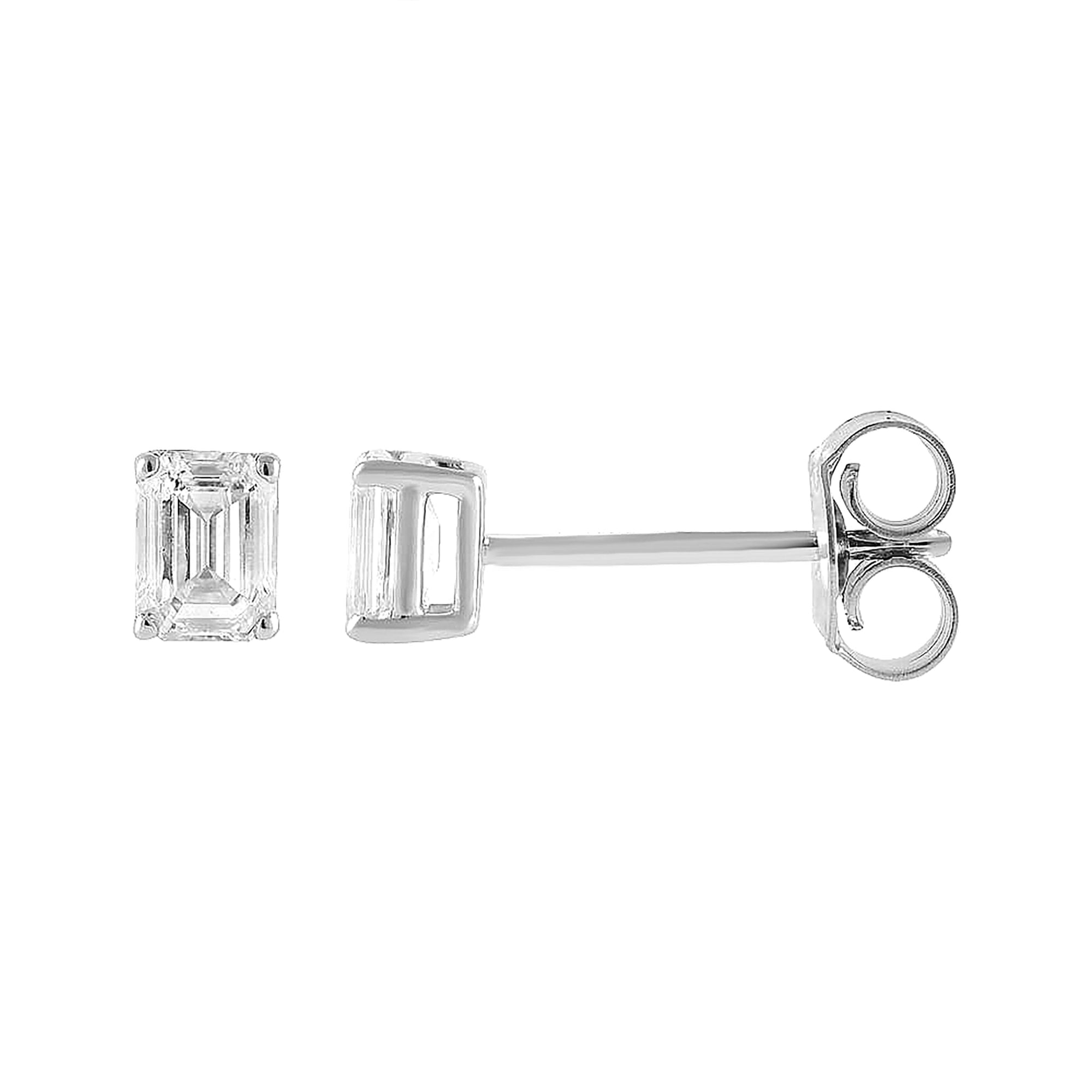 Womens | Jewelry Set | 14K White Gold | 1 CTW Emerald Cut Lab Grown Diamond | G-VS-SI1