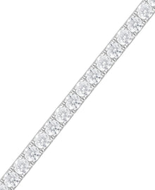 Womens | Tennis Bracelet | 14K White Gold | 15.2 CTW Round Cut Lab Grown Diamond | G-SI
