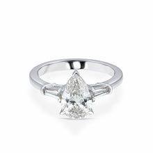 Womens | 3 Stone Engagement Ring | 14K White Gold | 1.75 CTW Baguette Cut Lab Grown Diamond | G-VS-SI1