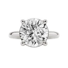 Womens | Solitaire Engagement Ring | 14K White Gold | 3 CTW Round Cut Lab Grown Diamond | G-SI | 6-inches