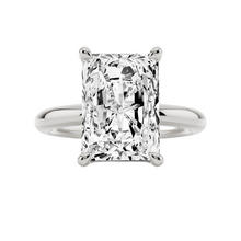 Womens | Solitaire Engagement Ring | 14K White Gold | 3 CTW Radiant Cut Lab Grown Diamond | G-SI