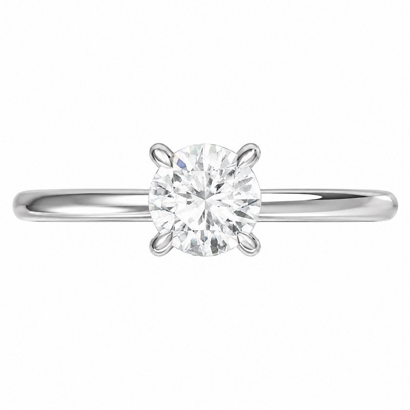 Womens | Solitaire Engagement Ring - I | 14K White Gold | 1 CTW Round Cut Lab Grown Diamond | G-VS