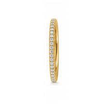 Womens | Wedding Band | 18K Yellow Gold | 0.15 CTW Round Cut Lab Grown Diamond | F-VS2