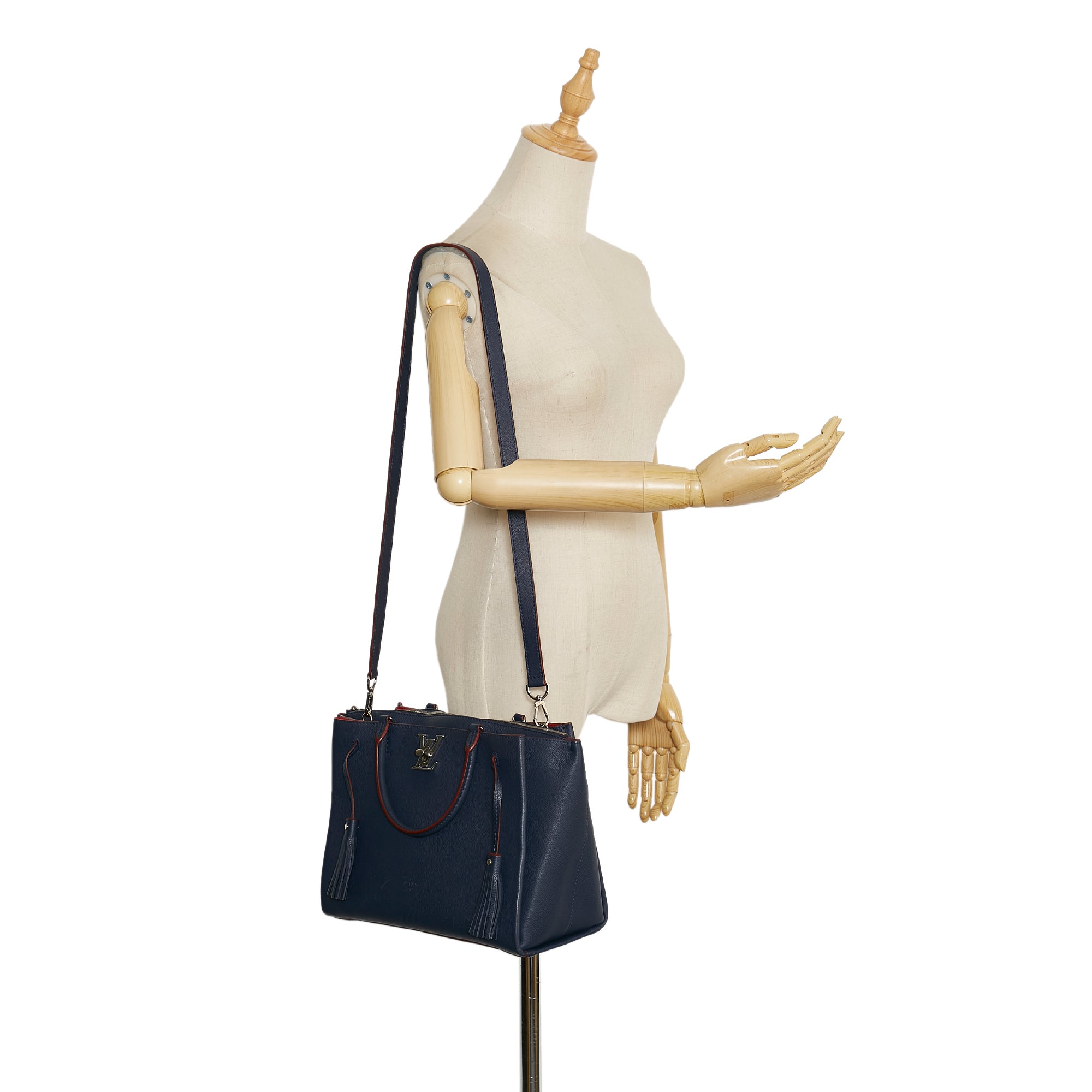 Louis Vuitton Pre-Owned Leather Lockmeto | Women | Blue x Navy