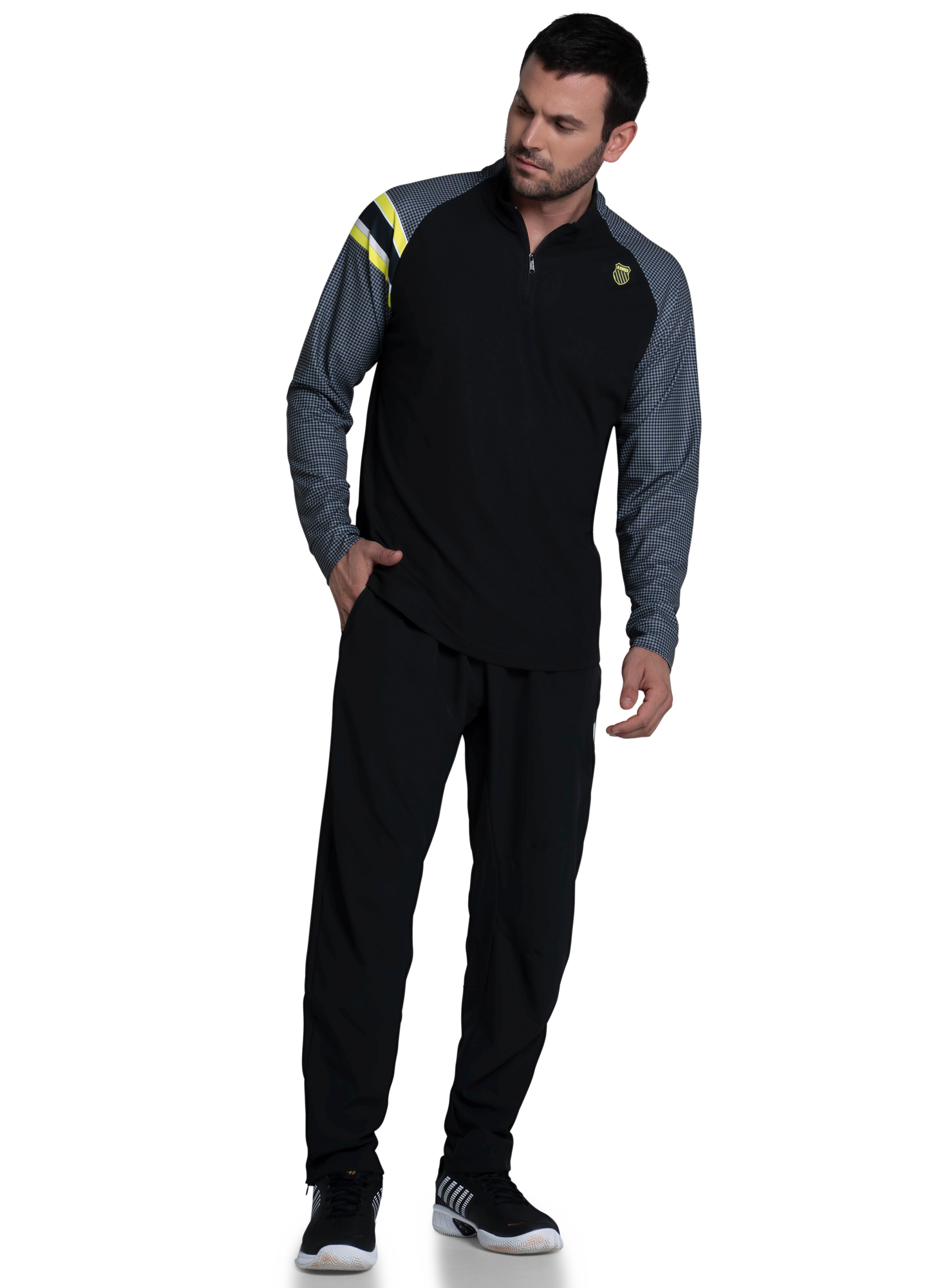 K-swiss | Men | Striker 1/4 Zip L/S | Black