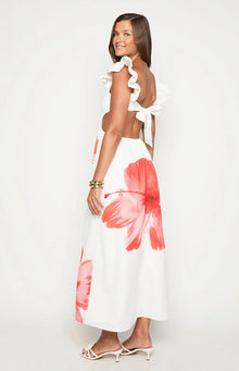 Kaden Floral Print Maxi Dress | White
