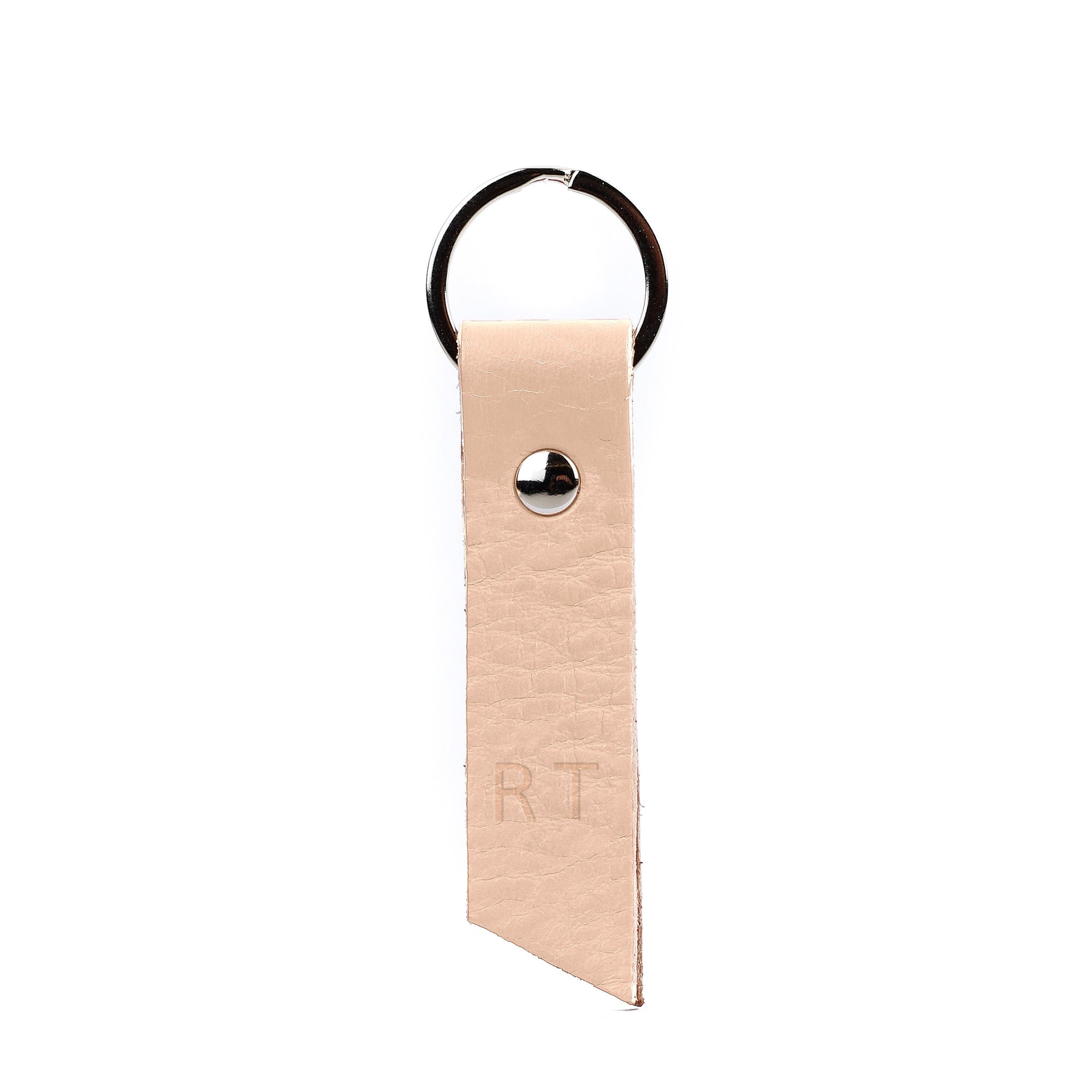 Leather Keyring | Cream