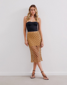 Kim Midi Skirt | Walnut