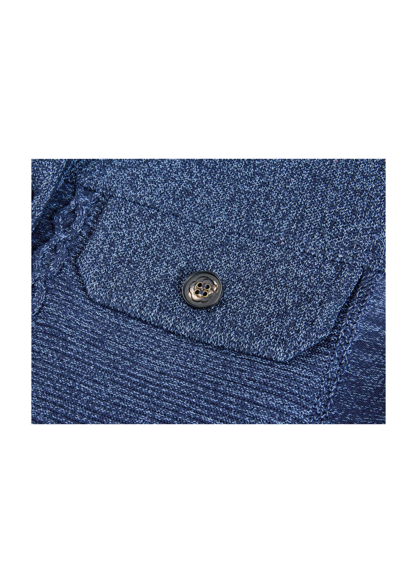 Knit Denim-Look Jacket | Navy