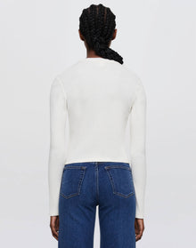 Womens | Hanes 90s Pointelle Baby Long Sleeve | Vintage White