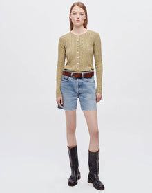 Womens | Chevron Rib Cardi | Pear