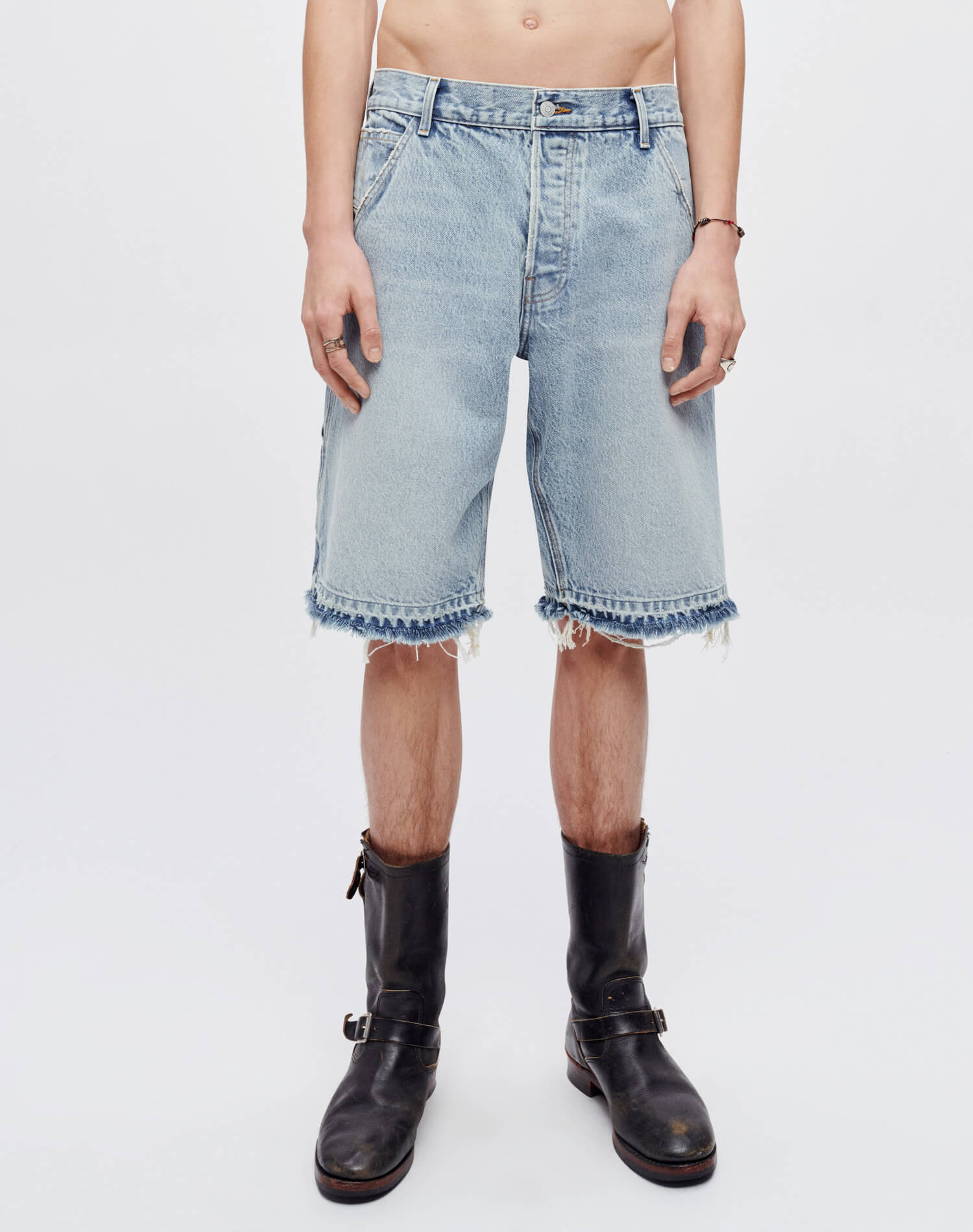 Mens | Modern Painter Short | Washed Out Indigo