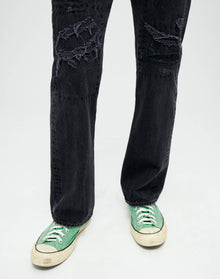 Mens |  Upcycled Vintage | Sashiko 501 | One-of-a-kind | Vintage Black