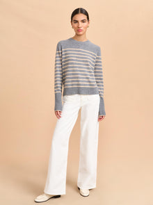 Lean Lines Sweater | Grey x Light Camel